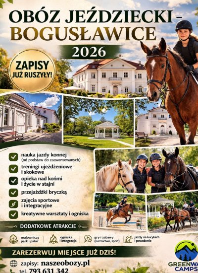 LETNIE OBOZY JEŻDZIECKIE GREEN WAY CAMPS 2026