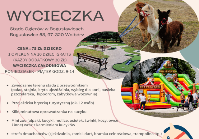 Wycieczki szkolne w Stadzie Ogierów w Bogusławicach