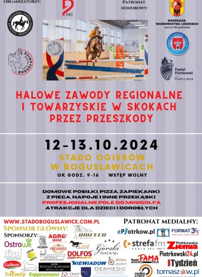 12-13.09.24 Halowe Zawody Regionalne i Towarzyskie w Skokach przez Przeszkody