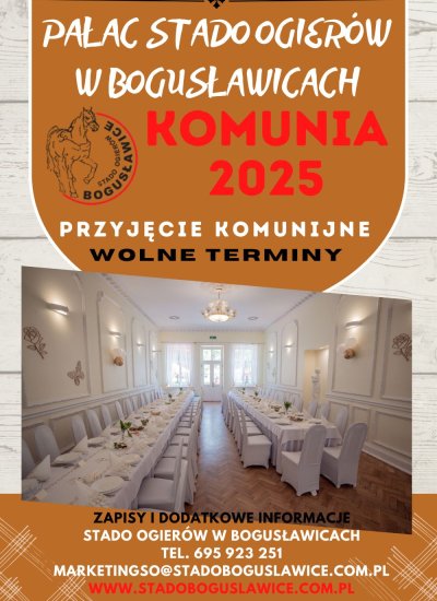 Komunia 2025 - Wolne terminy