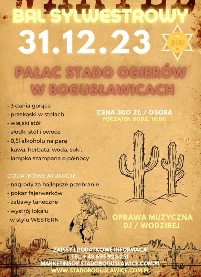 Sylwester 2023 Stado Ogierów w Bogusławicach