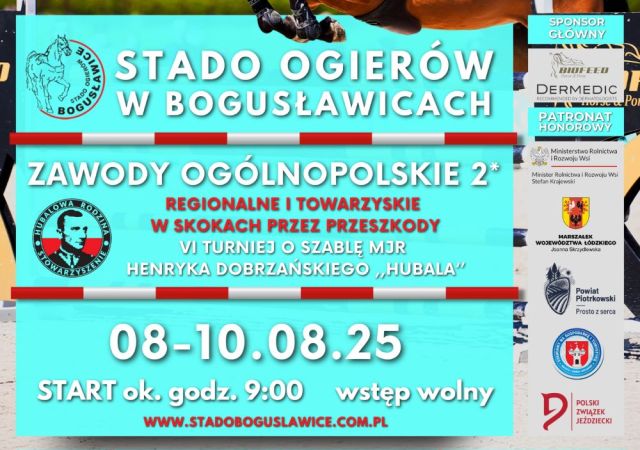 08-10.08.25 ZAWODY OGÓLNOPOLSKIE REGIONALNE I TOWARZYSKIE W SKOKACH PRZEZ PRZESZKODY 2*